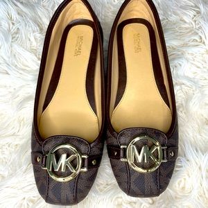 🤎 Michael Kors Brown Logo Flats NEW 🤎